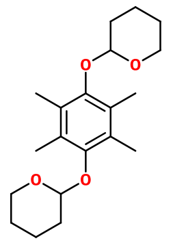 MC025125 2,2'-((2,3,5,6-Tetramethyl-1,4-phenylen)bis(oxy))bis(tetrahydro-2H-pyran) (image for) MC025125 2,2'-((2,3,5,6-Tetramethyl-1,4-phenylen)bis(oxy))bis(tetrahydro-2H-pyran)